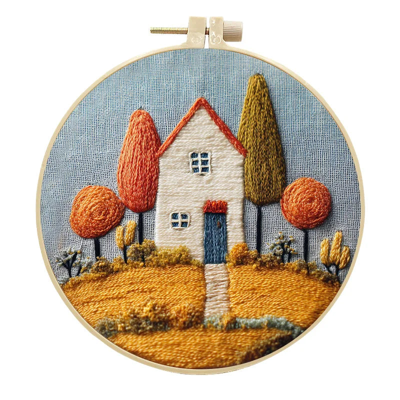 Custom Family Portrait Embroidery Kit – Personalized DIY Hand Embroidery Hoop Art Set from Photo
