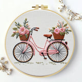 Floral Bicycle Hand Embroidery Kit