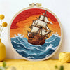 Vintage Sailing Ship Embroidery Kit Kits For Stitchers