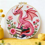 Pink Dinosaur Bag Embroidery Starter Kit