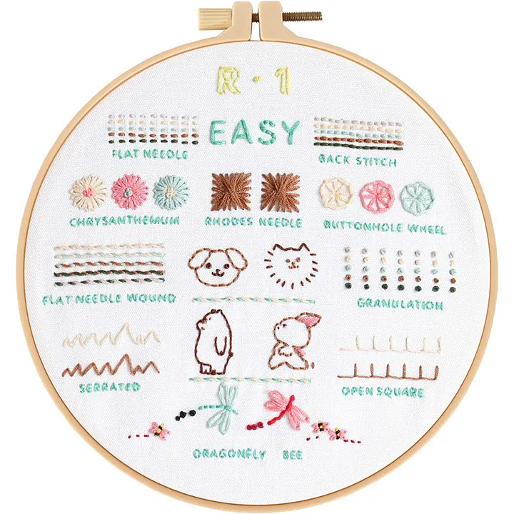 4-Stage Beginner Embroidery Learning Kit Kits For Stitchers
