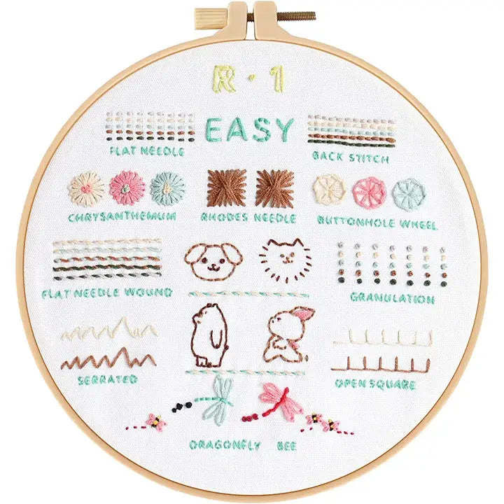 4-Stage Beginner Embroidery Learning Kit Kits For Stitchers