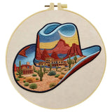 Desert Cowboy Hat Embroidery Kit Kits For Stitchers