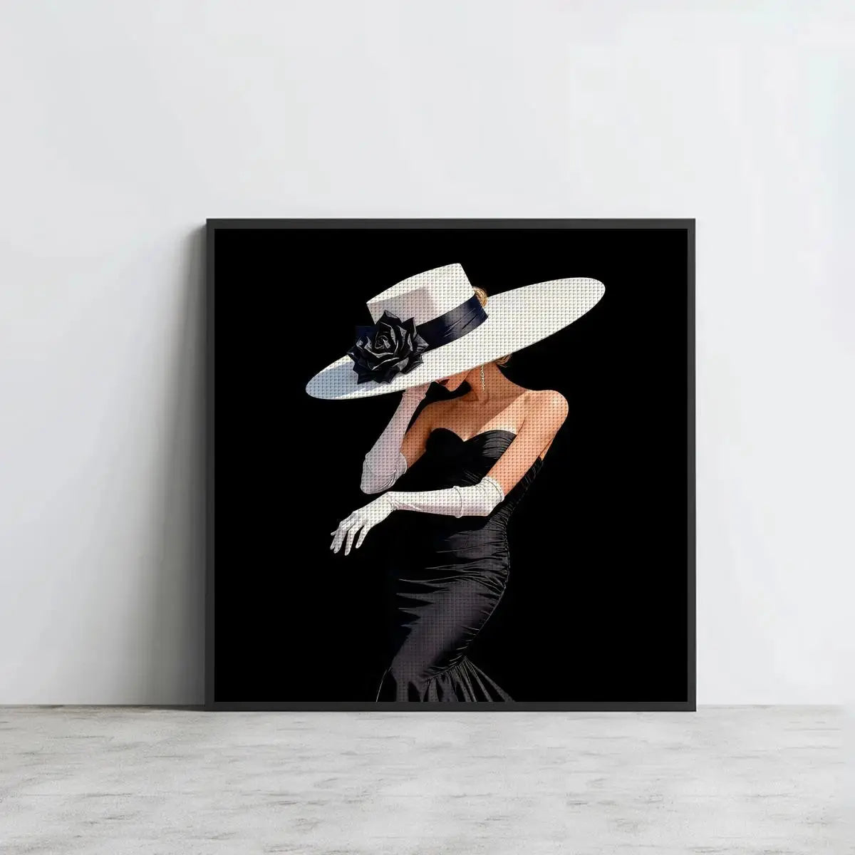 Midnight Elegance Cross Stitch Kit 🖤🤍👒✨ Kits For Stitchers