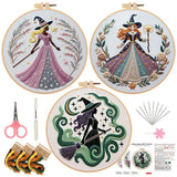Magical Witches Embroidery Kit – Set of 3