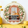 Sleepy Balcony Cat Embroidery Kit Kits For Stitchers