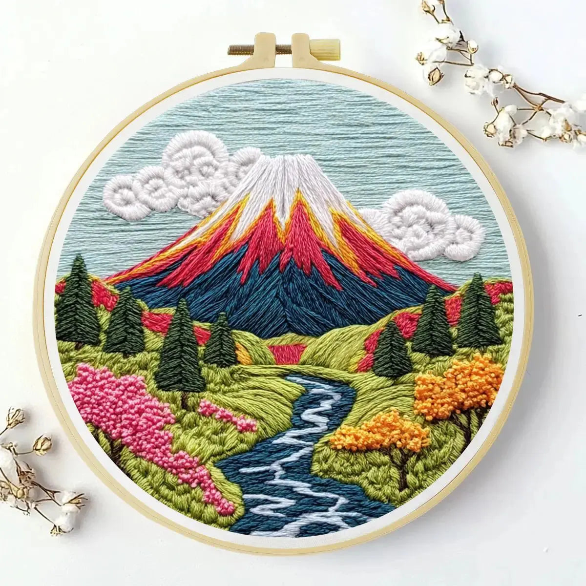 Mount Fuji Embroidery Kit Kits For Stitchers