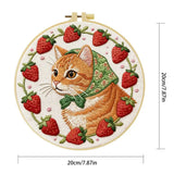 Strawberry Cat Embroidery Kit Kits For Stitchers