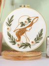 Floral Lady Portrait Hand Embroidery Kit