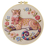 Blush Leopard Embroidery Kit Kits For Stitchers