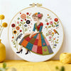 Patchwork Dress Girl Embroidery Kit Kits For Stitchers