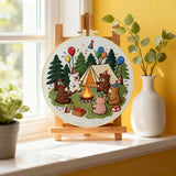 Birthday Bear Camp Embroidery Kit Kits For Stitchers