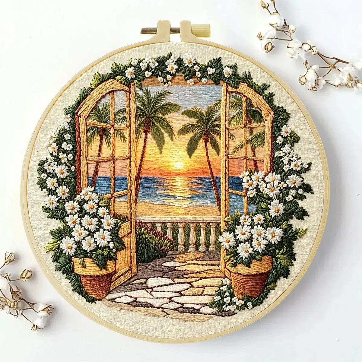 Sunset Paradise Embroidery Kit Kits For Stitchers