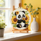 Sunflower Panda Embroidery Kit 🌻🐼 Kits For Stitchers