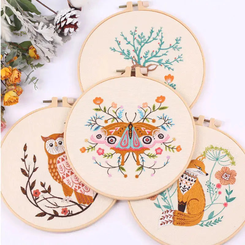 Woodland Animal Hand Embroidery Kit The Stichers Heavane