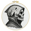 Grim Reaper Embroidery DIY Kit – Gothic Skull Beginner Stitching Kit with Hoop, Pattern & Threads