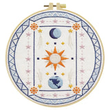 Sun Moon Celestial Embroidery Kit – DIY Boho Astrology Hoop Art for Beginners & Craft Lovers Kits For Stitchers