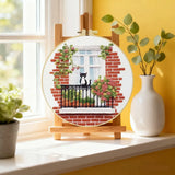 Windowsill Kitten Embroidery Kit