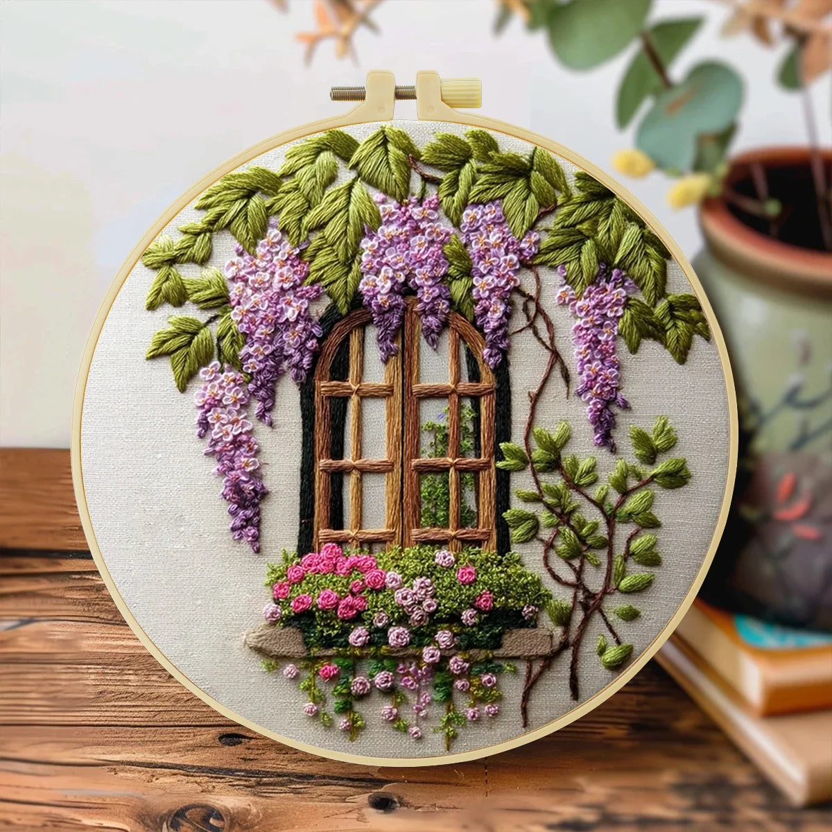 Windows & Flowers Hand Embroidery Kit