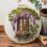 Windows & Flowers Hand Embroidery Kit The Stichers Heavane