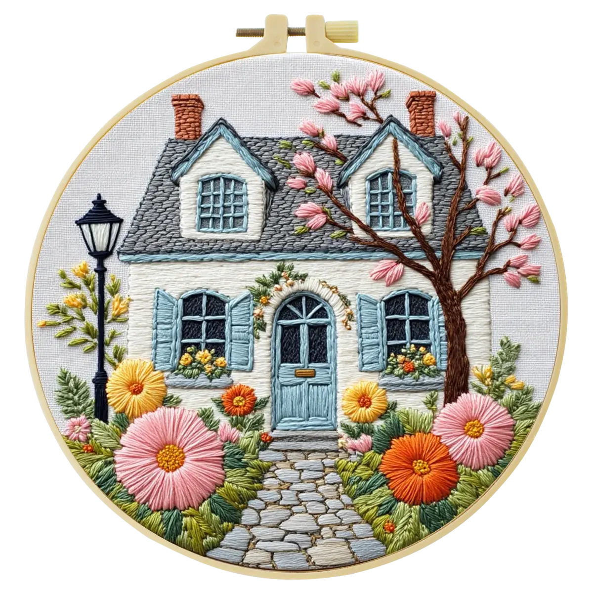 Cottage Garden Hand Embroidery Kit The Stichers Heavane