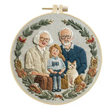 Custom Family Portrait Embroidery Kit – Personalized DIY Hand Embroidery Hoop Art Set from Photo Kits For Stitchers