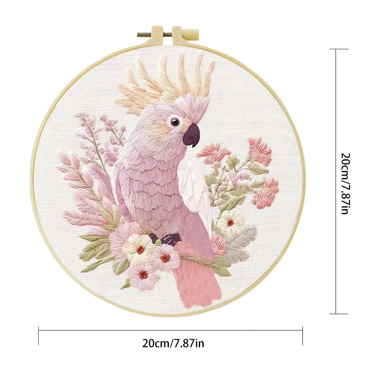 Blush Cockatoo Embroidery Kit Kits For Stitchers