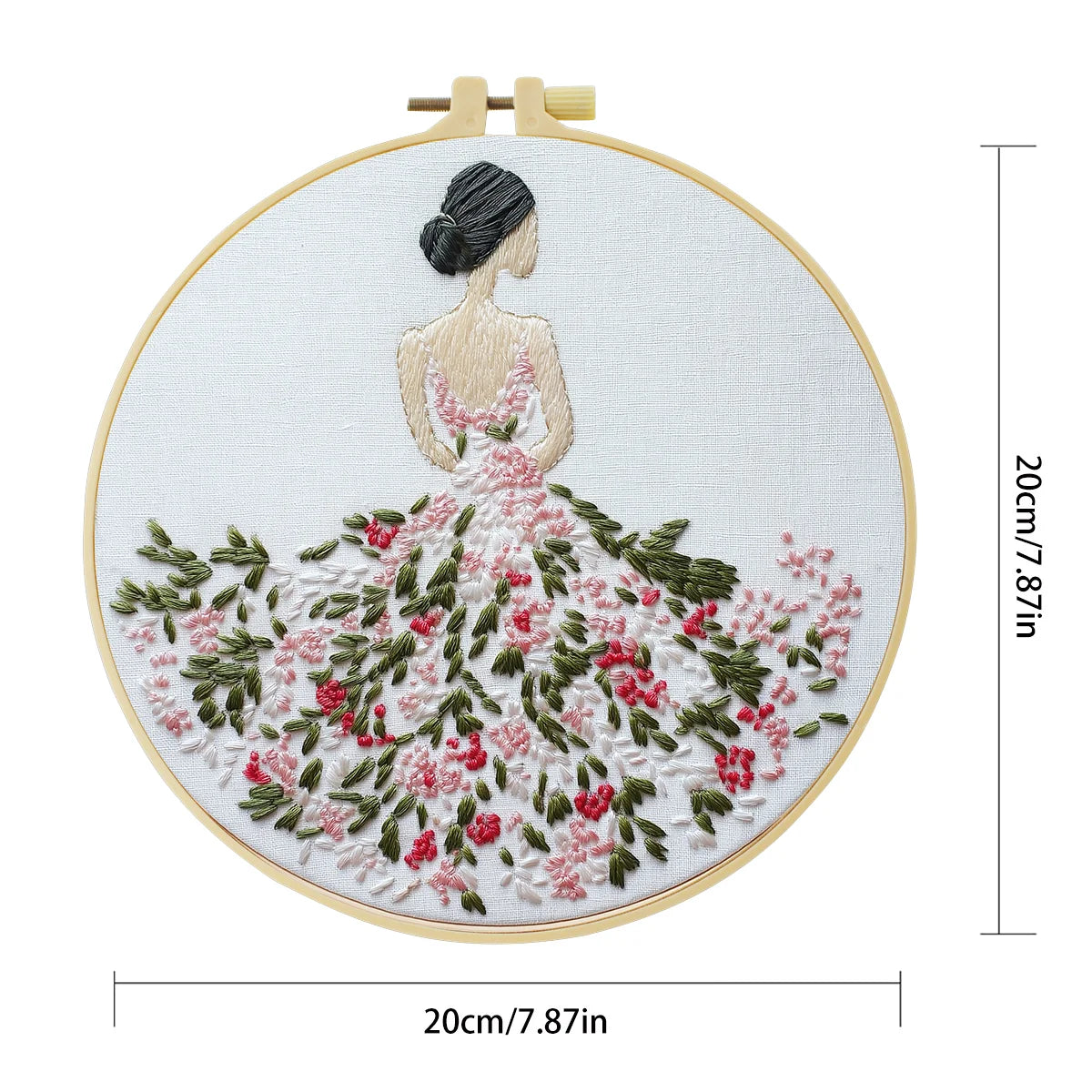 Floral Lady Hand Embroidery Kit