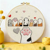 Cute Cat Paws Embroidery Kit Kits For Stitchers