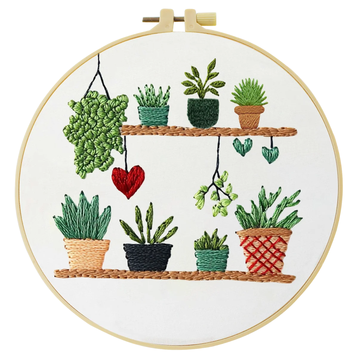 Potted Plants Hand Embroidery Kit
