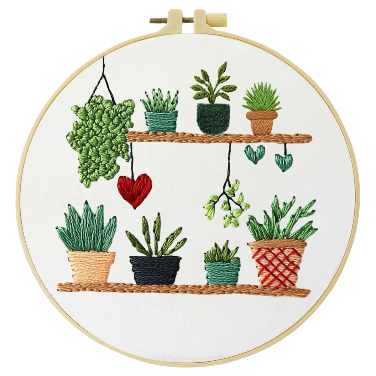 Potted Plants Hand Embroidery Kit The Stichers Heavane
