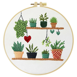 Potted Plants Hand Embroidery Kit The Stichers Heavane