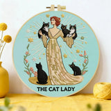 The Cat Lady Embroidery Kit Kits For Stitchers