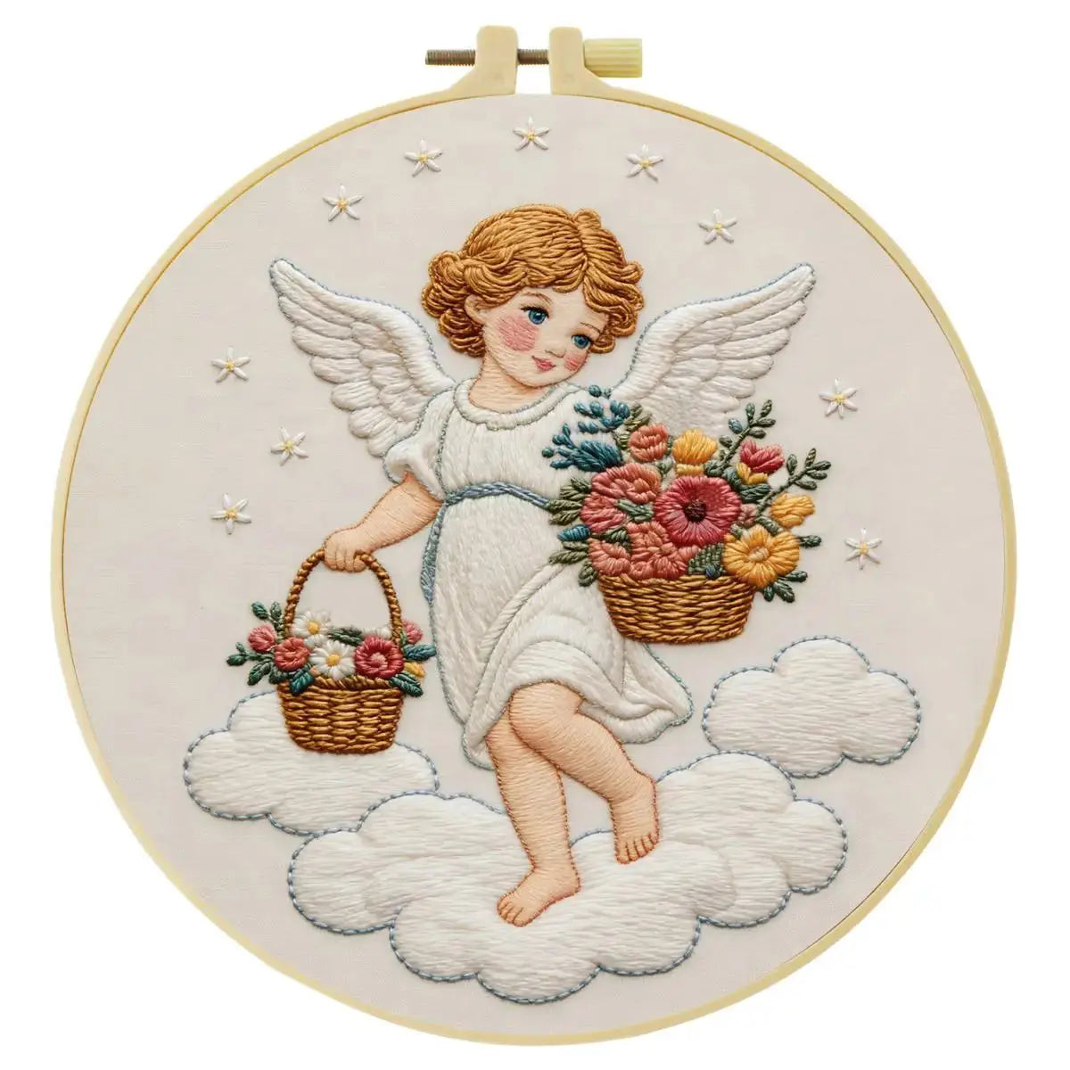 Floral Angel Embroidery Kit Kits For Stitchers