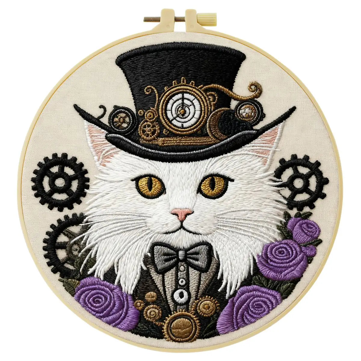 Punk Cat Embroidery Kit