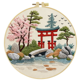 Floral Bouquet Embroidery DIY Kit – Beginner Flower Stitching Kit with Hoop & Pattern