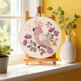 Pink Cockatoo Embroidery Kit – Floral Galah Parrot DIY Hand Embroidery Hoop Art Set Kits For Stitchers