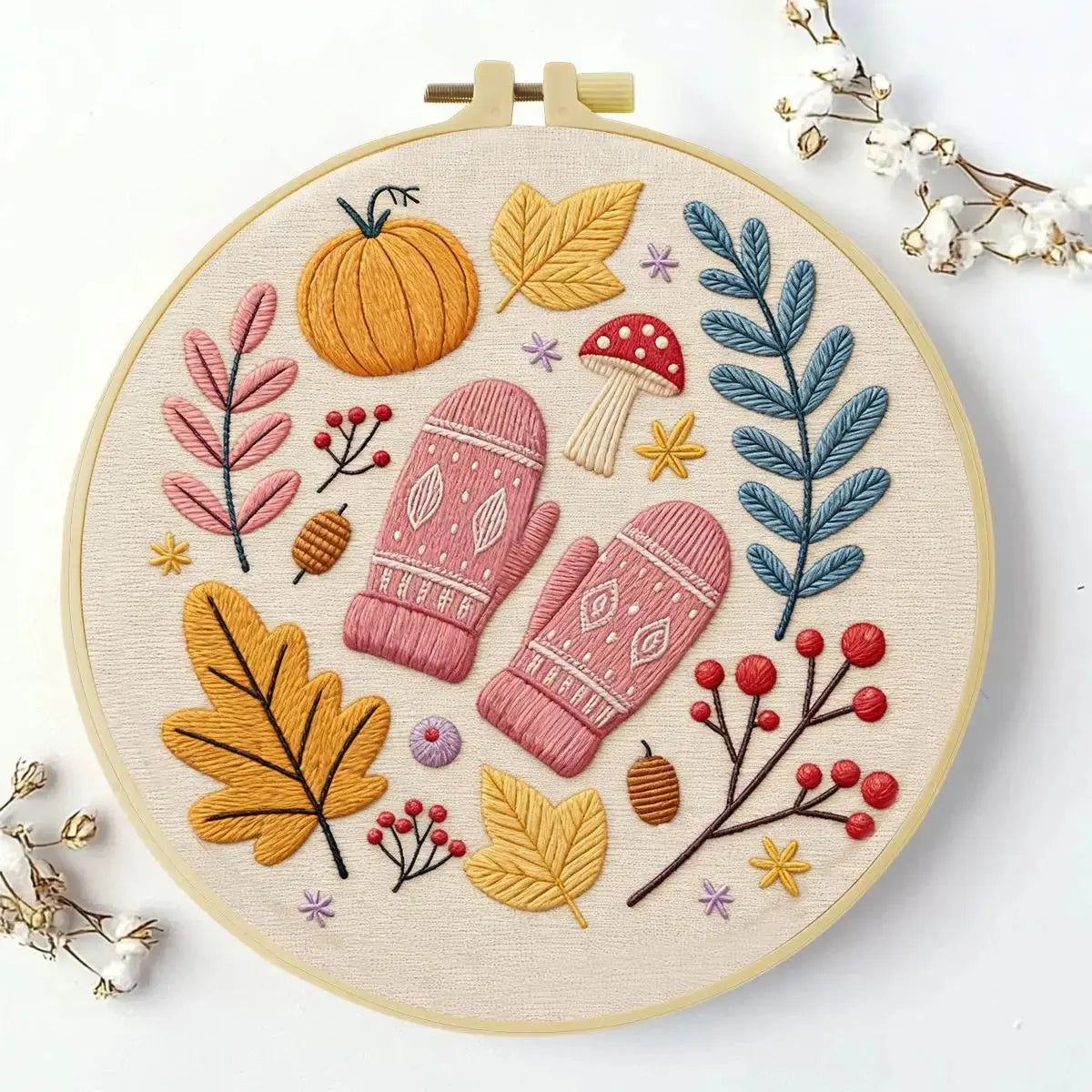 Cozy Autumn Embroidery Kit Kits For Stitchers