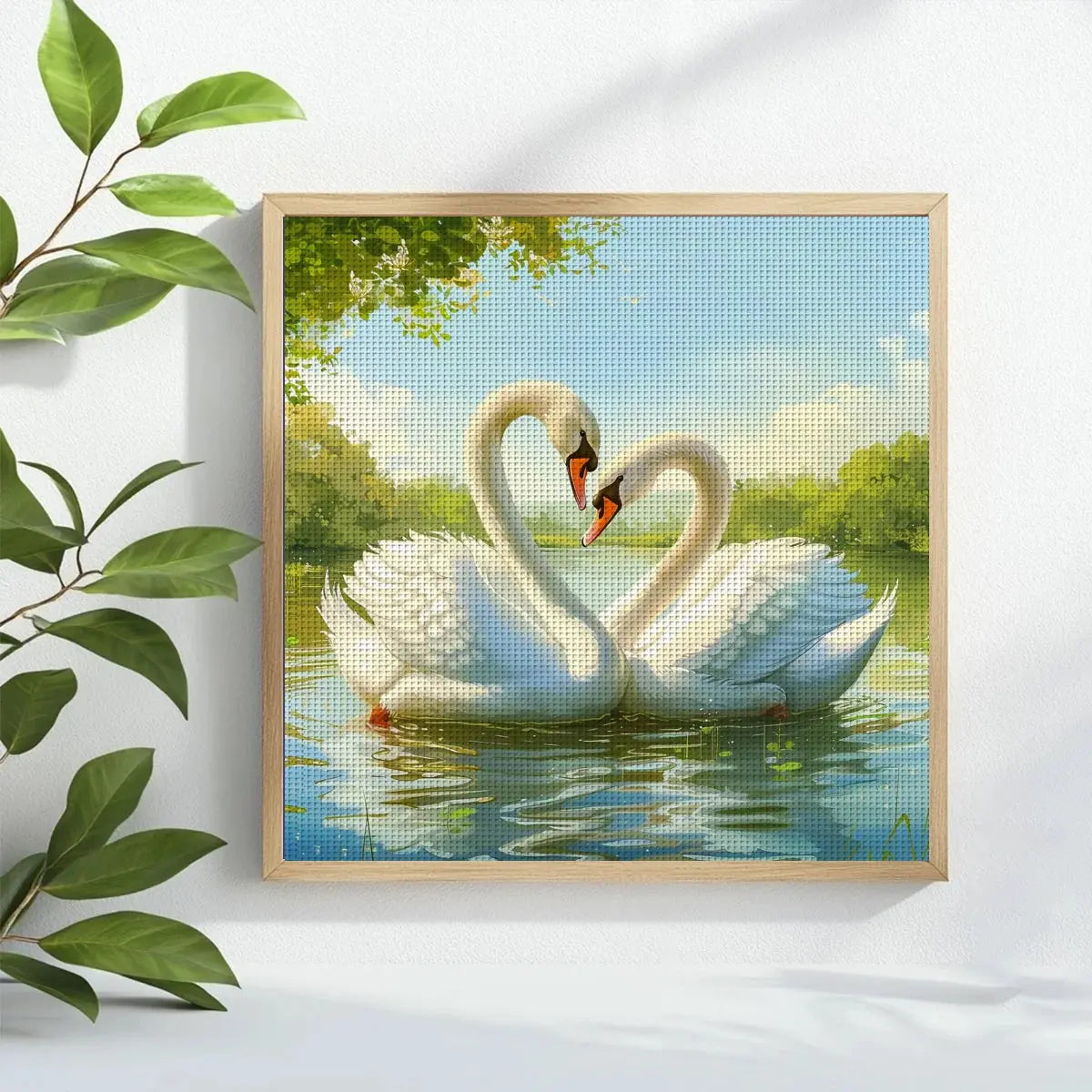 Elegant Swan Love Cross Stitch Kit 🦢💕✨ Kits For Stitchers