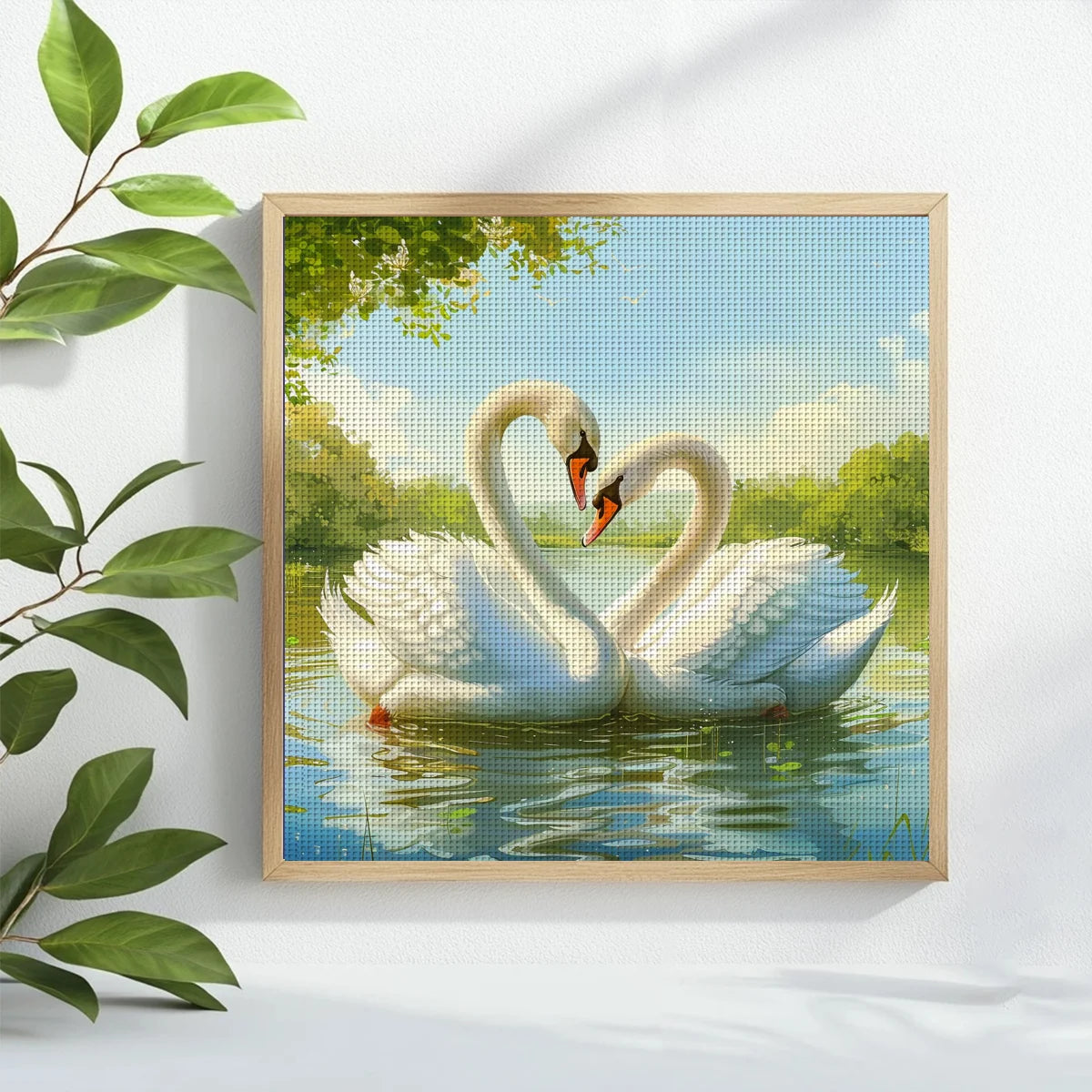 Elegant Swan Love Cross Stitch Kit 🦢💕✨