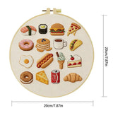Food Lover Embroidery Kit – Cute Snacks & Treats DIY Hand Embroidery Hoop Art Set Kits For Stitchers