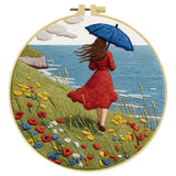 Seaside Breeze Embroidery Kit 🌊☂️🌼 Kits For Stitchers