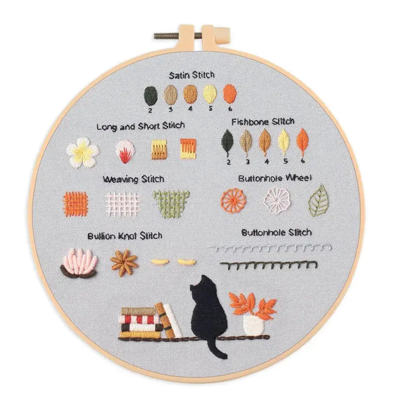 4-Piece Beginner Embroidery Stitch Sampler Kit Kits For Stitchers