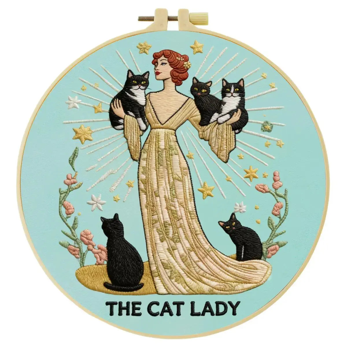 The Cat Lady Embroidery Kit Kits For Stitchers