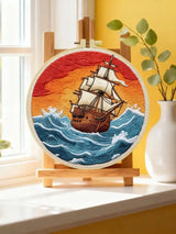 Vintage Sailing Ship Embroidery Kit Kits For Stitchers