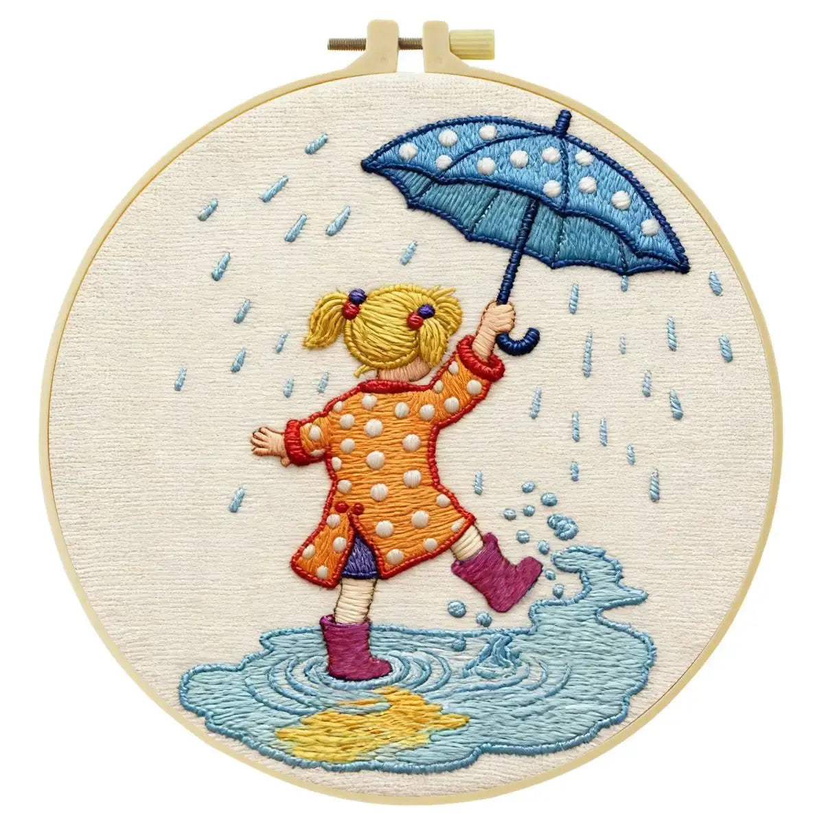 Rainy Day Puddle Jumper Embroidery Kit ☔💛 Kits For Stitchers