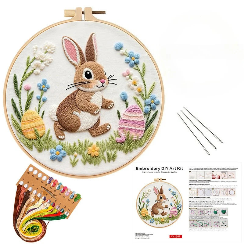 Easter Bunny Embroidery Kit Kits For Stitchers