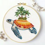 Sea Turtle Paradise Embroidery Kit 🐢🌴🧵