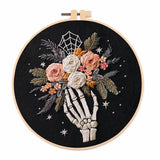 Spooky Floral Halloween Embroidery Kit – Set of 4