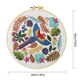 Tropical Macaw Embroidery Kit – Colorful Parrot DIY Hand Embroidery Hoop Art Set Kits For Stitchers